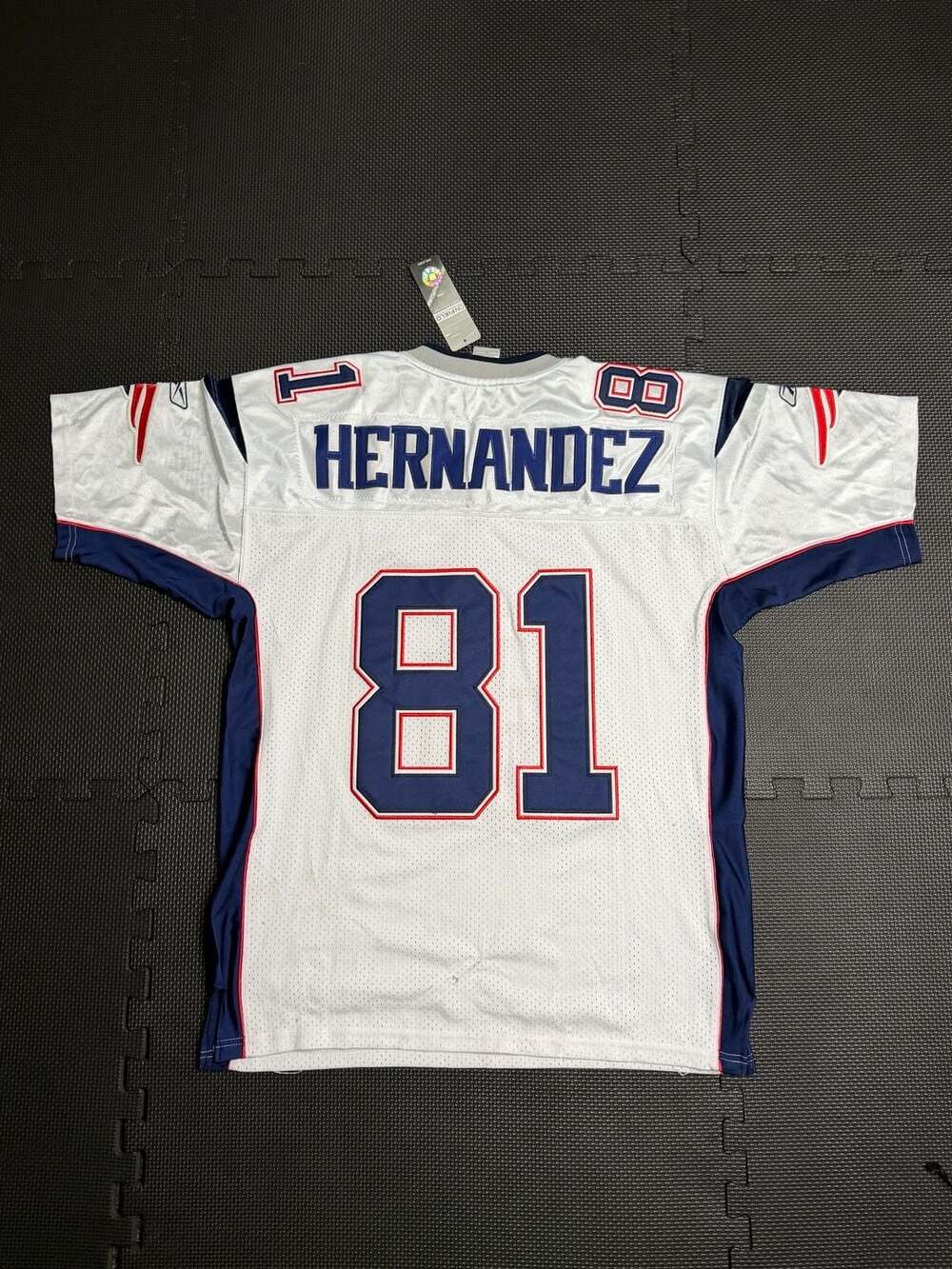 Aaron Hernandez New England Patriots #81 White Reebok NFL On-Field Jersey